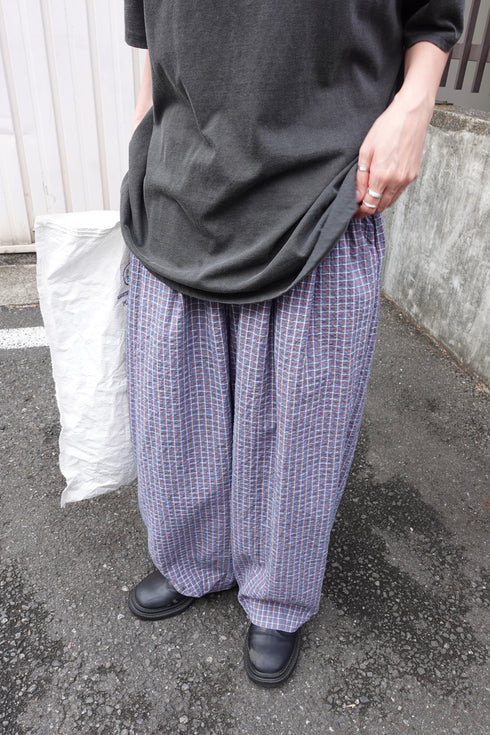 チェックボリュームラフパンツ